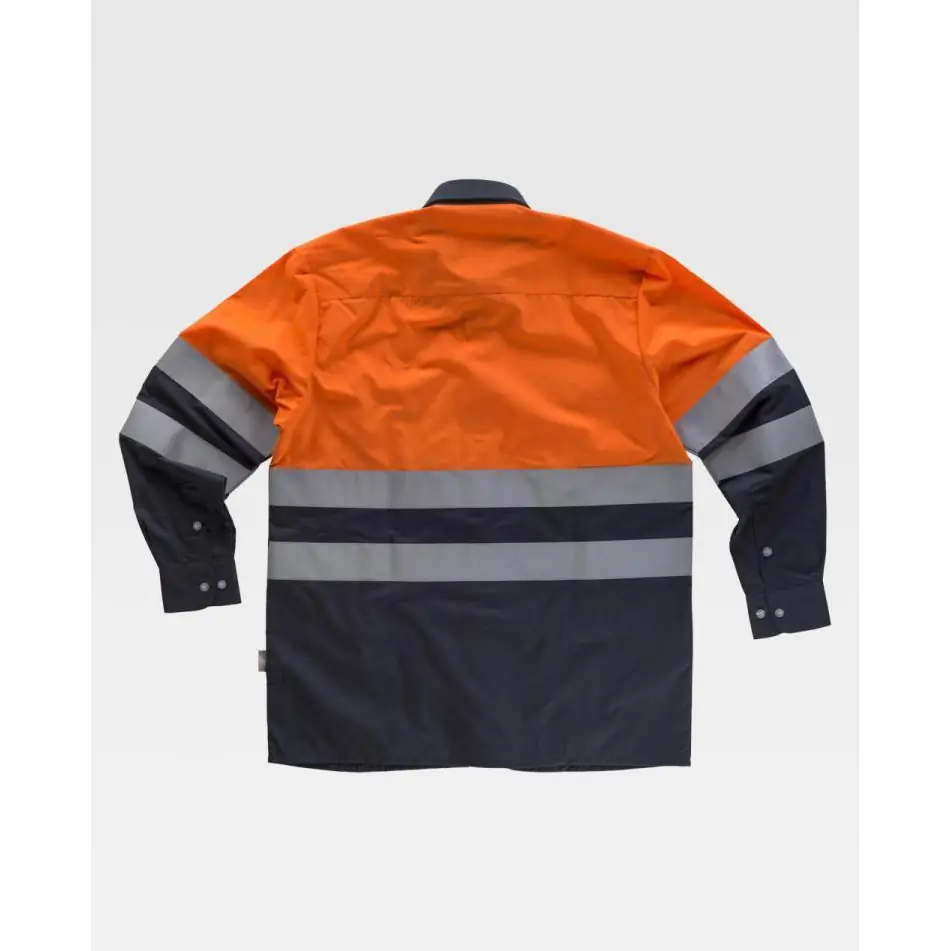 Camisa reflectante WorkTeam C3813 4 Camisa reflectante WorkTeam C3813, Marino/Naranja flúor, vista posterior
