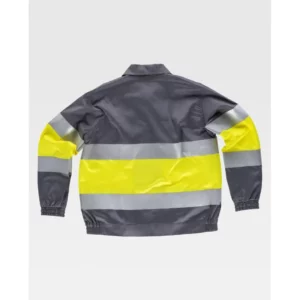 Cazadora combinada reflectante WorkTeam C4110, Gris/Amarillo a.v., vista trasera