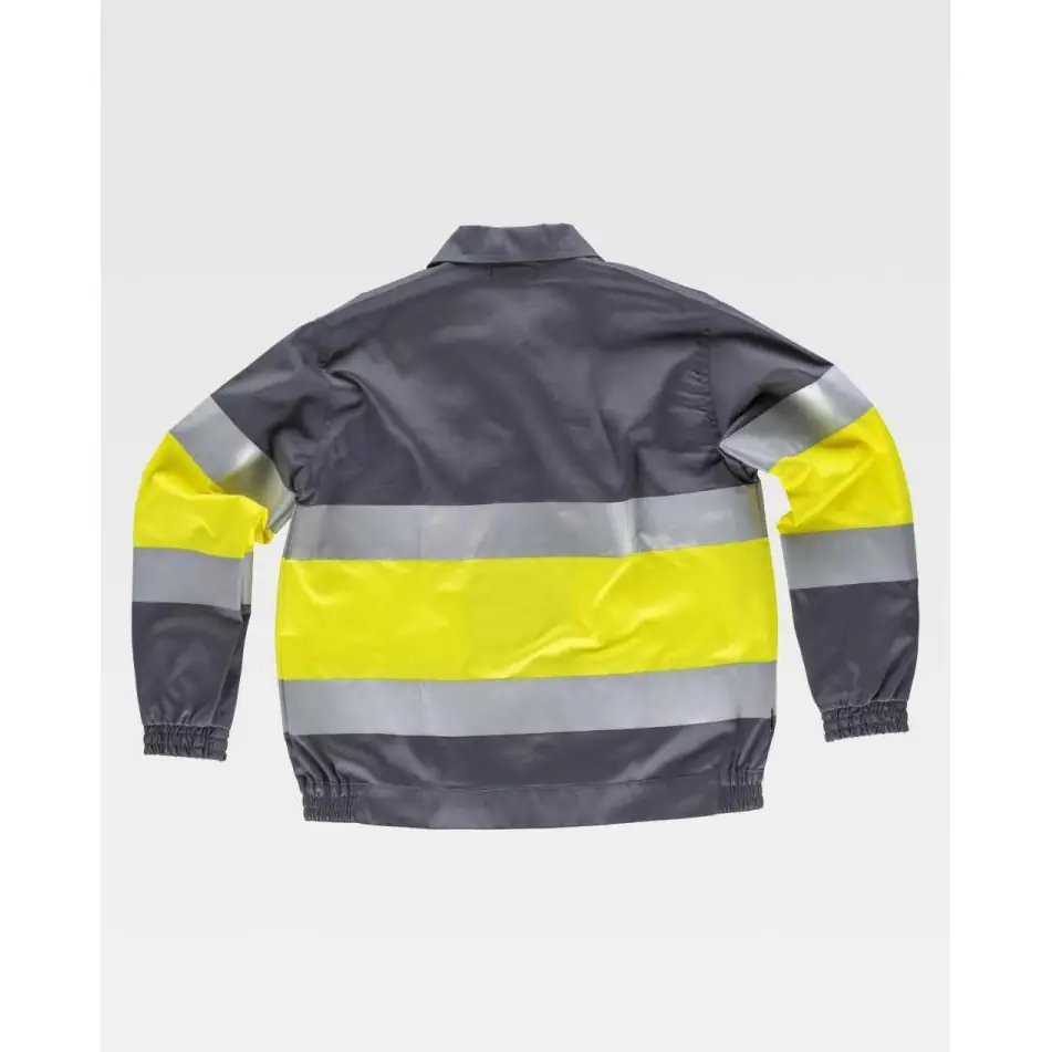 Cazadora combinada reflectante WorkTeam C4110 2 Cazadora combinada reflectante WorkTeam C4110, Gris/Amarillo a.v., vista trasera