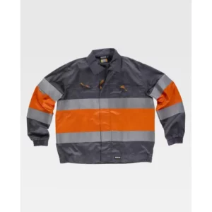 Cazadora combinada reflectante WorkTeam C4110, Gris/Naranja a.v., vista frontal