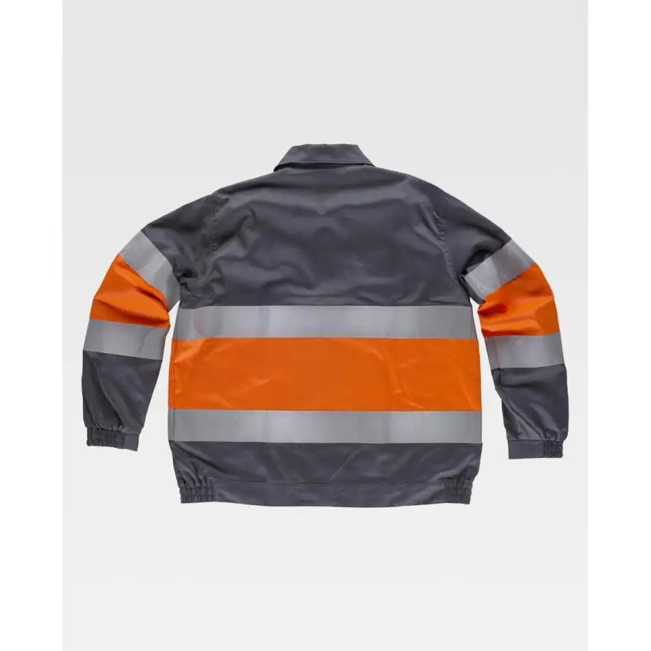 Cazadora combinada reflectante WorkTeam C4110 4 Cazadora combinada reflectante WorkTeam C4110, Gris/Naranja a.v., vista trasera