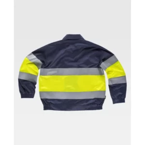 Cazadora combinada reflectante WorkTeam C4110, Marino/Amarillo a.v., vista trasera