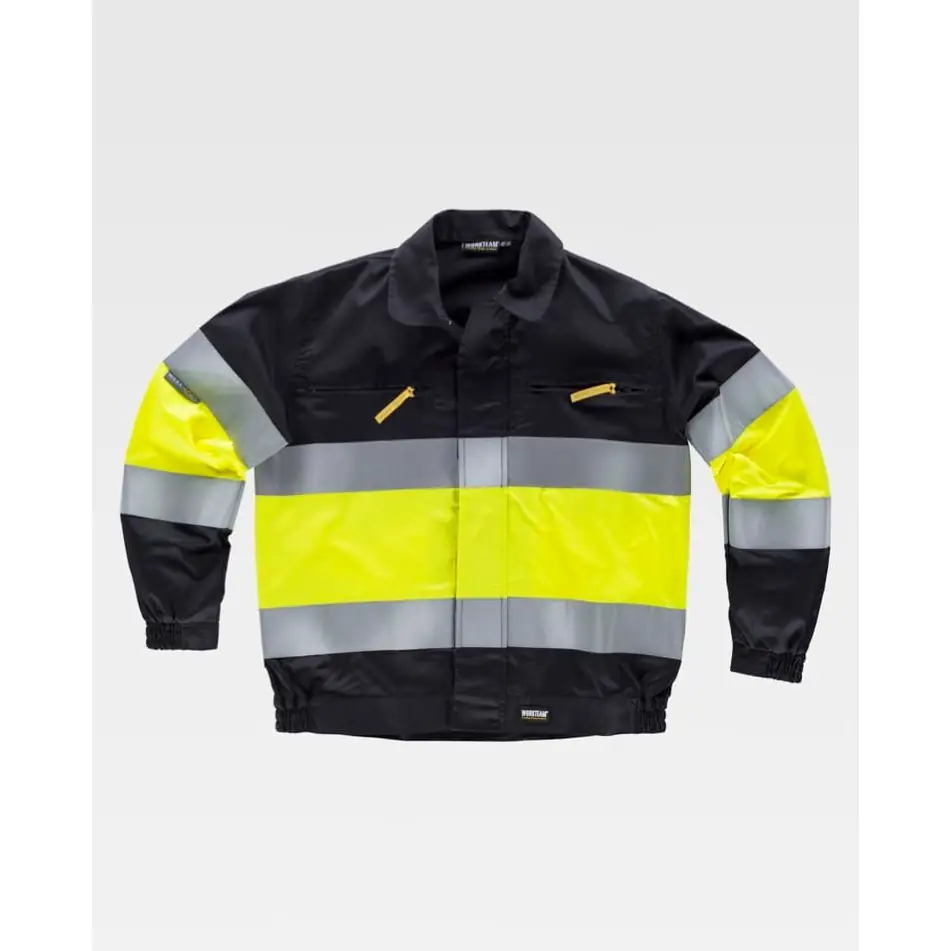 Cazadora combinada reflectante WorkTeam C4110 9 Cazadora combinada reflectante WorkTeam C4110, Negro/Amarillo a.v., vista frontal