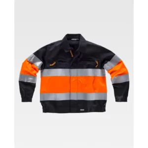 Cazadora combinada reflectante WorkTeam C4110, Negro/Naranja a.v., vista frontal