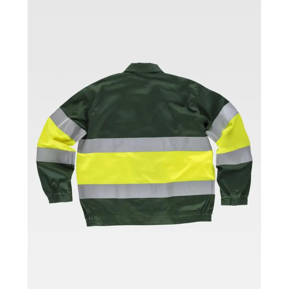 Cazadora combinada reflectante WorkTeam C4110 14 Cazadora combinada reflectante WorkTeam C4110, Verde oscuro/Amarillo a.v., vista trasera