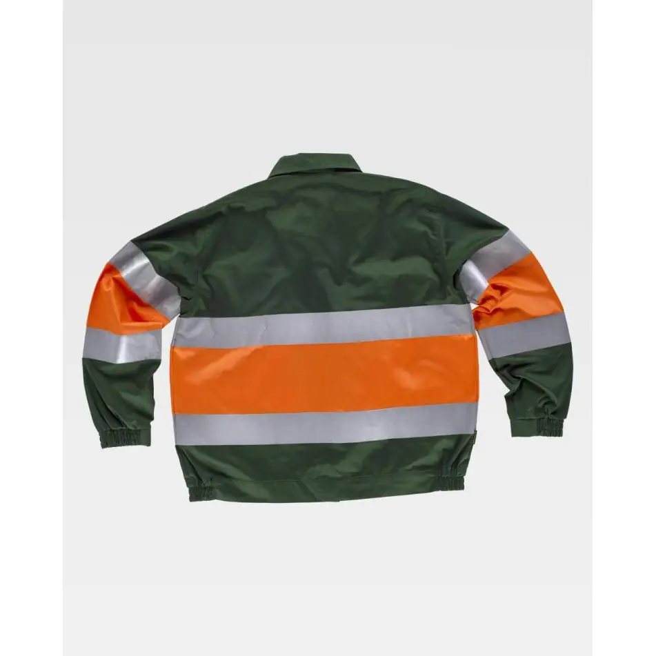 Cazadora combinada reflectante WorkTeam C4110 16 Cazadora combinada reflectante WorkTeam C4110, Verde oscuro/Naranja a.v., vista trasera