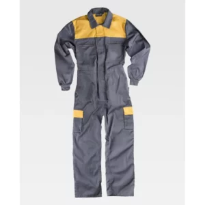 Buzo combinado WorkTeam C4502, Gris/Amarillo, vista frontal
