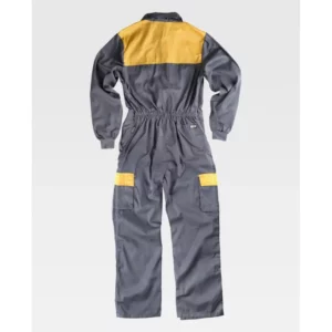 Buzo combinado WorkTeam C4502, Gris/Amarillo, vista trasera