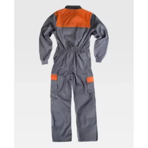 Buzo combinado WorkTeam C4502, Gris/Naranja, vista trasera