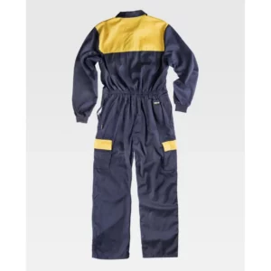 Buzo combinado WorkTeam C4502, Marino/Amarillo, vista trasera
