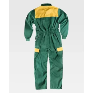 Buzo combinado WorkTeam C4502, Verde/Amarillo, vista trasera