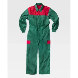 Buzo combinado WorkTeam C4502, Verde/Rojo, vista frontal