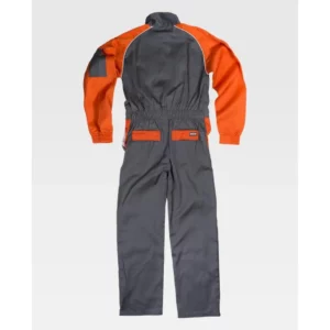 Buzo combinado con refuerzos WorkTeam C4503, Gris/Naranja, vista trasera