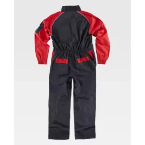 Buzo combinado con refuerzos WorkTeam C4503, Negro/Rojo, vista trasera