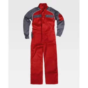 Buzo combinado con refuerzos WorkTeam C4503, Rojo/Gris, vista frontal