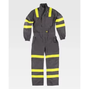 Buzo multinorma WorkTeam C5096, Gris/Amarillo flúor, vista frontal
