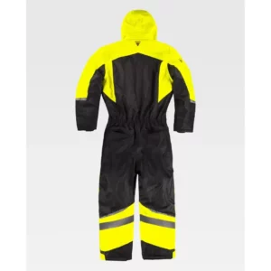 Buzo impermeable para frío WorkTeam C7020, Negro/Amarillo flúor, vista posterior