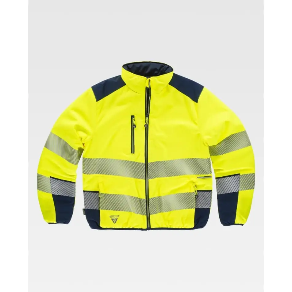 Cazadora reversible acolchada WorkTeam C8210 3 Cazadora reversible acolchada WorkTeam C8210, Amarillo a.v./Marino, vista frontal