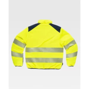 Cazadora reversible acolchada WorkTeam C8210, Amarillo a.v./Marino, vista trasera