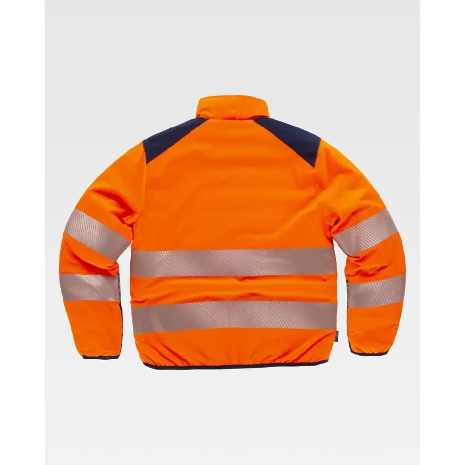 Cazadora reversible acolchada WorkTeam C8210 9 Cazadora reversible acolchada WorkTeam C8210, Naranja a.v./Marino, vista trasera