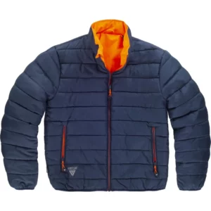 Cazadora reversible acolchada WorkTeam C8210, Naranja a.v./Marino, vista frontal de cara acolchada