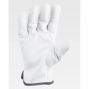 Guantes, pack 12 pares WorkTeam G0601, Blanco, vista de la palma