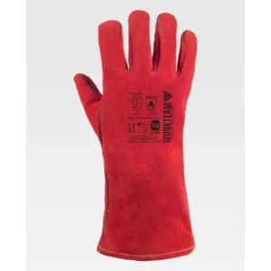 Guantes, pack 12 pares WorkTeam G2501, Rojo, vista dorsal