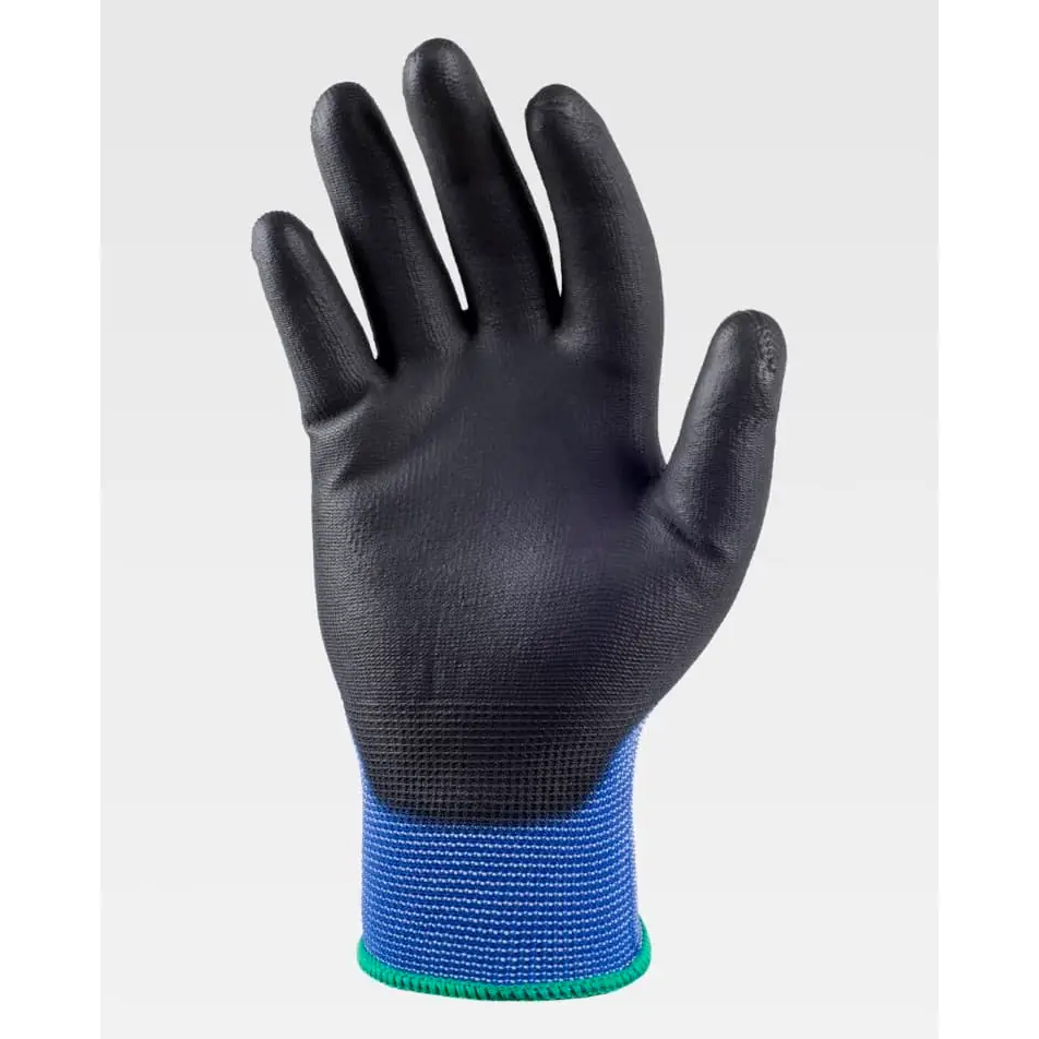 Guantes, pack 12 pares WorkTeam G4801 4 Guantes, pack 12 pares WorkTeam G4801, Azulina/Negro, vista de la palma