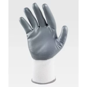 Guantes, pack 12 pares WorkTeam G5000, Blanco/Gris, vista de la palma