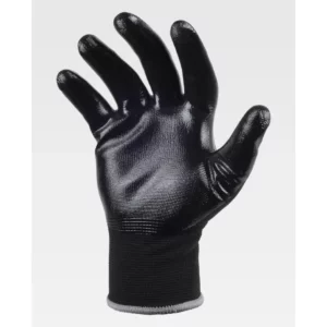 Guantes, pack 12 pares WorkTeam G5000, Negro/Negro, vista de la palma