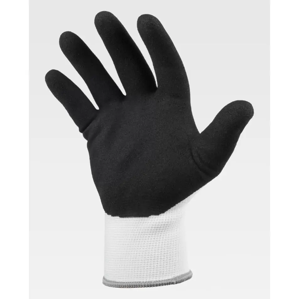 Guantes, pack 12 pares WorkTeam G5010 2 Guantes, pack 12 pares WorkTeam G5010, Blanco/Negro, vista de la palma