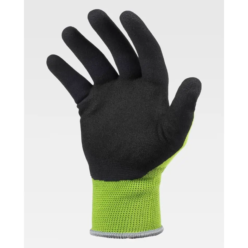 Guantes, pack 12 pares WorkTeam G5010 8 Guantes, pack 12 pares WorkTeam G5010, Verde/Negro, vista de la palma