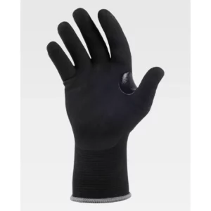 Guantes, pack 12 pares WorkTeam G5022, Negro/Negro, vista de la palma