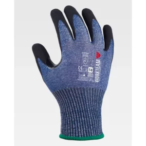 Guantes, pack 12 pares WorkTeam G5520, Azul/Negro, vista dorsal
