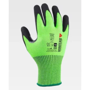 Guantes, pack 12 pares WorkTeam G5520, Verde/Negro, vista dorsal