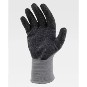 Guantes, pack 12 pares WorkTeam G6000, Gris/Negro, vista de la palma