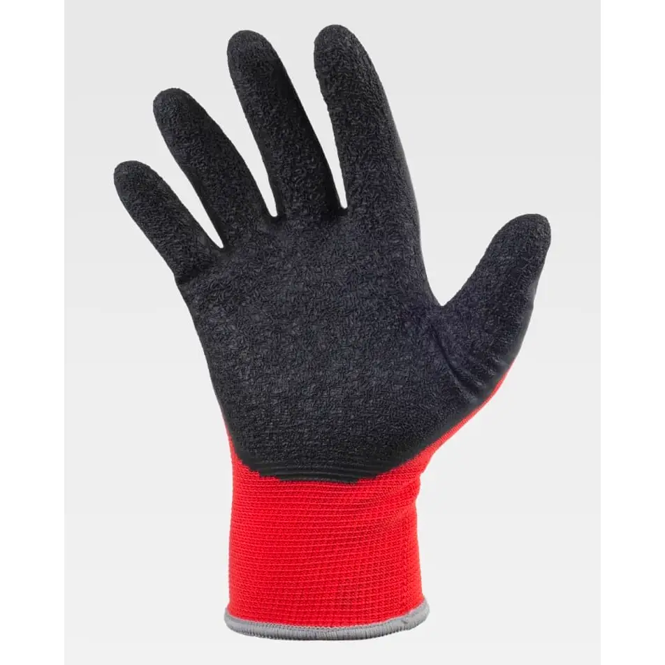 Guantes, pack 12 pares WorkTeam G6000 8 Guantes, pack 12 pares WorkTeam G6000, Rojo/Negro, vista de la palma