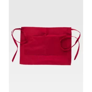 Delantal francés corto WorkTeam M101, Rojo, vista frontal