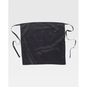 Delantal francés largo WorkTeam M202, Negro, vista frontal