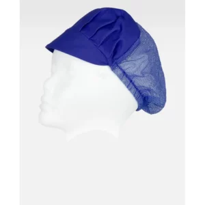Cofia con visera WorkTeam M601, Indigo, vista oblicua oficial sobre maniquí