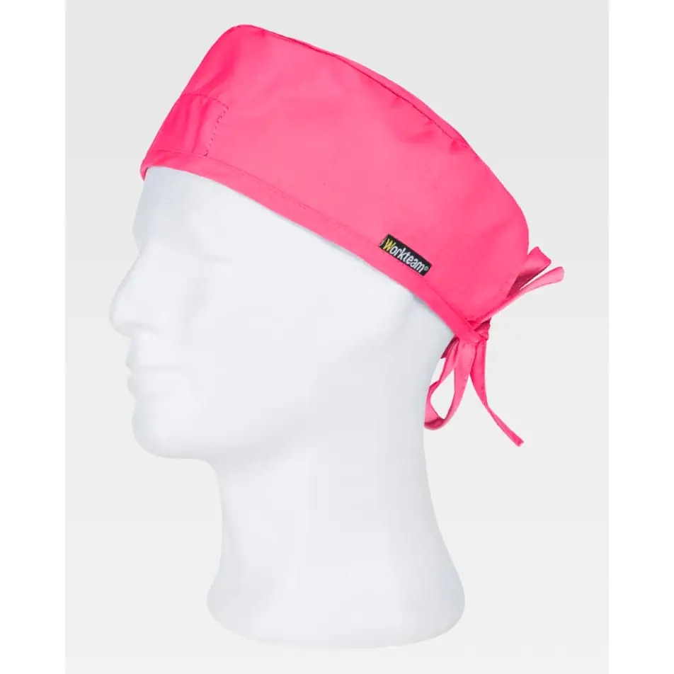 Bandana con tira para el sudor WorkTeam M614 11 Bandana con tira para el sudor WorkTeam M614, Rosa fucsia, vista oblicua sobre maniquí