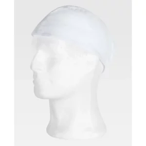 Gorro de rejilla WorkTeam M615, Blanco, vista oblicua oficial sobre maniquí