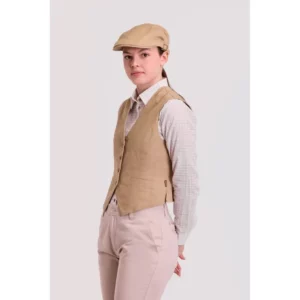 Boina inglesa de canvas WorkTeam M675, Beige, persona; vista oblicua con boina