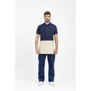 Delantal francés corto canvas WorkTeam M713, Arena, vista frontal con persona