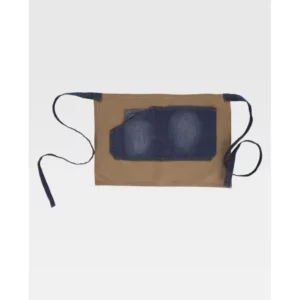 Delantal francés corto canvas WorkTeam M721, Beige/Vaquero, vista frontal