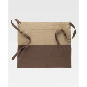 Delantal francés largo canvas WorkTeam M751, Beige/Marron, vista frontal