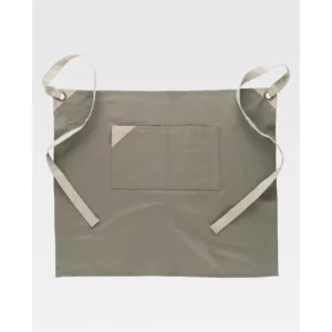 Delantal francés largo canvas WorkTeam M753, Verde oliva/Gris topo, vista frontal
