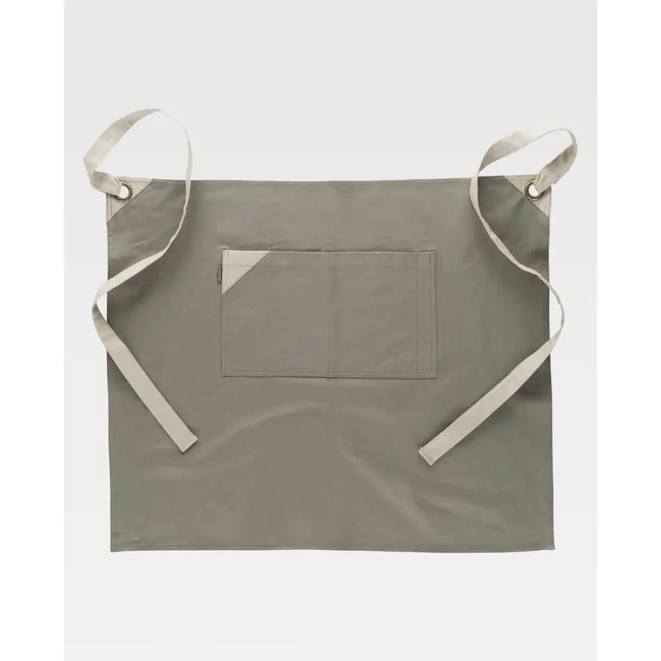 Delantal francés largo canvas WorkTeam M753 4 Delantal francés largo canvas WorkTeam M753, Verde oliva/Gris topo, vista frontal