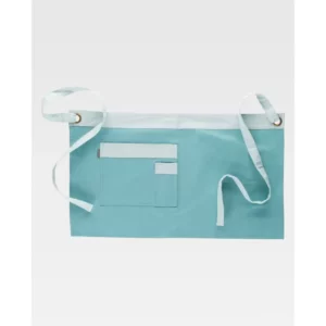 Delantal francés corto canvas WorkTeam M755, Verde agua/Verde agua claro, vista frontal