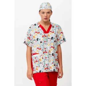 Bandana estampada WorkTeam M861, Estampado/Rojo, vista con persona